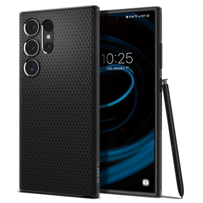 Spigen Liquid Air, matte black - Samsung Galaxy S24 Ultra (ACS07287)